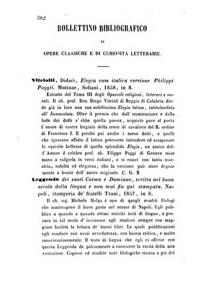 L'eccitamento giornale di filologia, di letteratura e di amenità