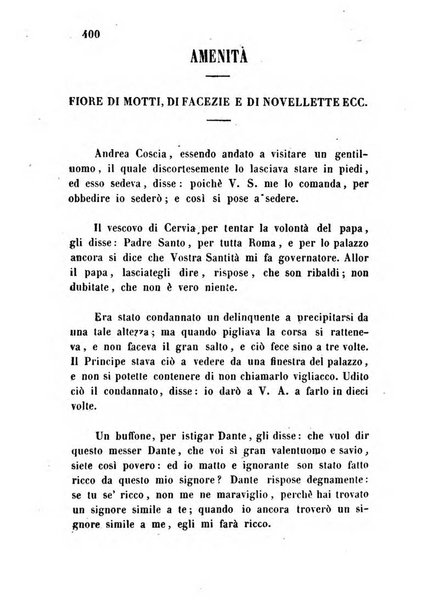 L'eccitamento giornale di filologia, di letteratura e di amenità