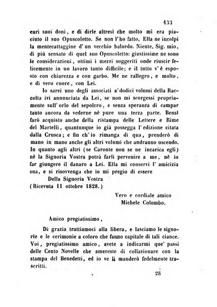 L'eccitamento giornale di filologia, di letteratura e di amenità