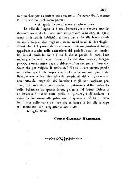 L'eccitamento giornale di filologia, di letteratura e di amenità