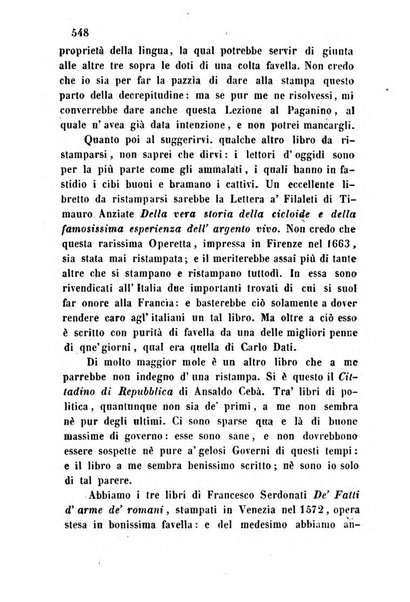 L'eccitamento giornale di filologia, di letteratura e di amenità