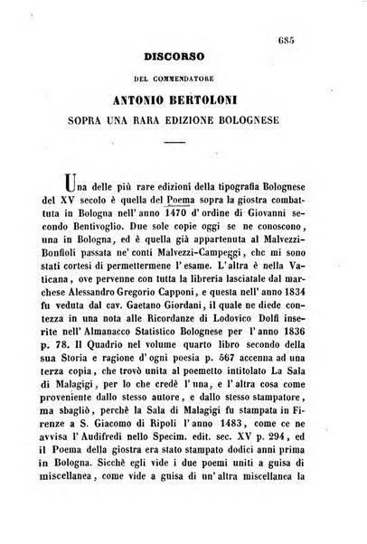 L'eccitamento giornale di filologia, di letteratura e di amenità