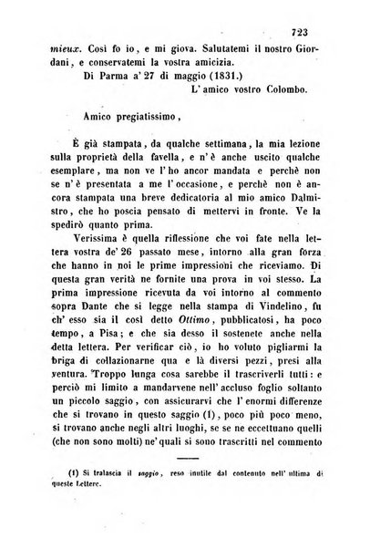 L'eccitamento giornale di filologia, di letteratura e di amenità