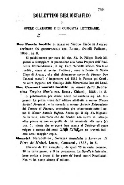 L'eccitamento giornale di filologia, di letteratura e di amenità