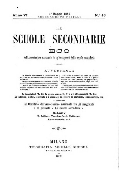 L'eco della Associazione nazionale fra gl'insegnanti delle scuole secondarie