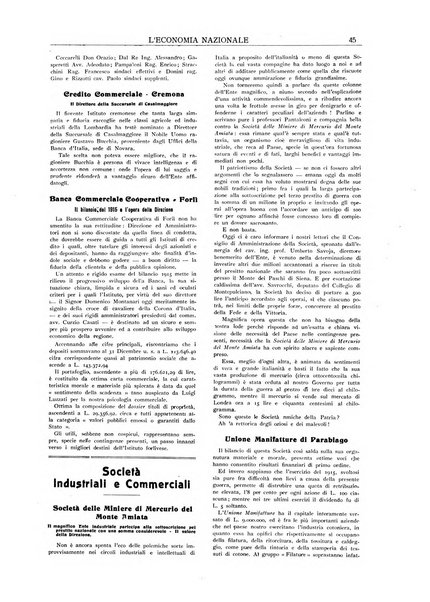 L'economia nazionale rassegna ebdomadaria di politica, commercio, industria, finanza, marina, e assicurazione