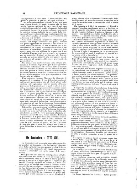 L'economia nazionale rassegna ebdomadaria di politica, commercio, industria, finanza, marina, e assicurazione