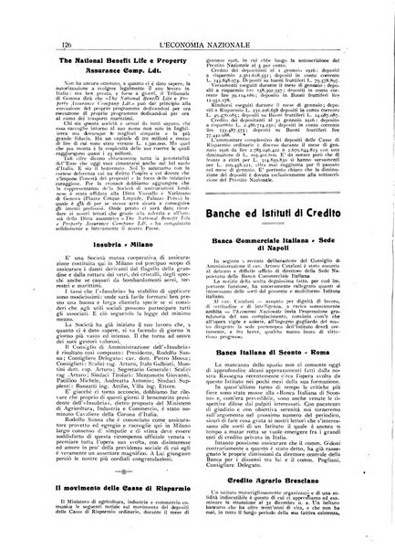 L'economia nazionale rassegna ebdomadaria di politica, commercio, industria, finanza, marina, e assicurazione
