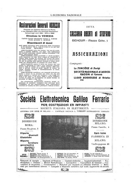 L'economia nazionale rassegna ebdomadaria di politica, commercio, industria, finanza, marina, e assicurazione