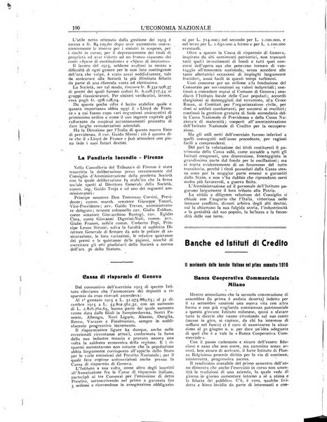 L'economia nazionale rassegna ebdomadaria di politica, commercio, industria, finanza, marina, e assicurazione