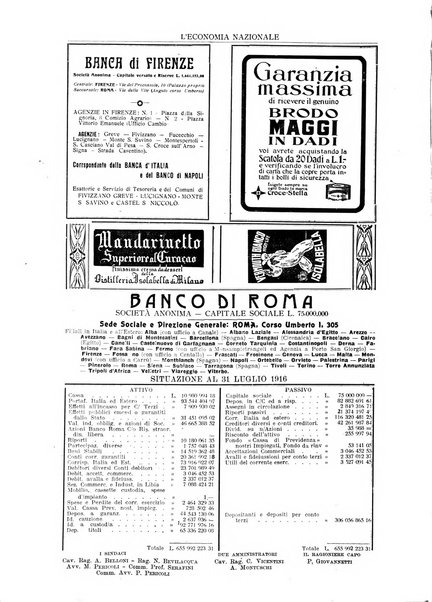 L'economia nazionale rassegna ebdomadaria di politica, commercio, industria, finanza, marina, e assicurazione