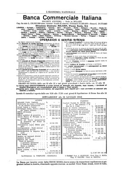 L'economia nazionale rassegna ebdomadaria di politica, commercio, industria, finanza, marina, e assicurazione