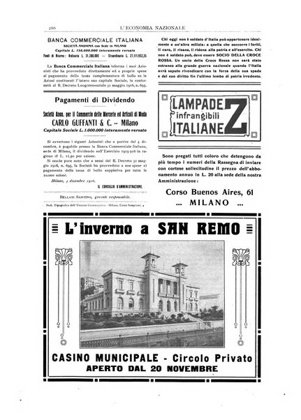 L'economia nazionale rassegna ebdomadaria di politica, commercio, industria, finanza, marina, e assicurazione