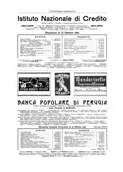 L'economia nazionale rassegna ebdomadaria di politica, commercio, industria, finanza, marina, e assicurazione