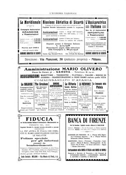 L'economia nazionale rassegna ebdomadaria di politica, commercio, industria, finanza, marina, e assicurazione