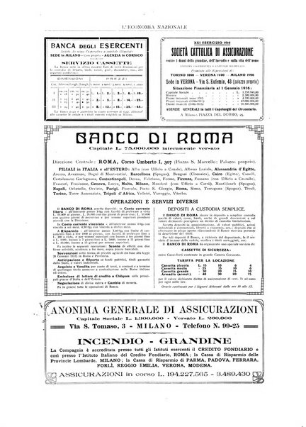 L'economia nazionale rassegna ebdomadaria di politica, commercio, industria, finanza, marina, e assicurazione