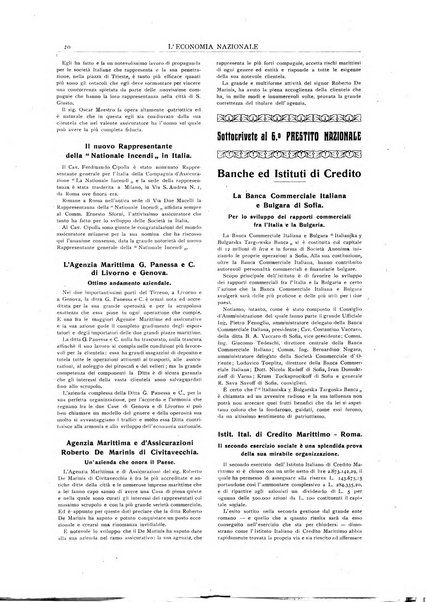 L'economia nazionale rassegna ebdomadaria di politica, commercio, industria, finanza, marina, e assicurazione