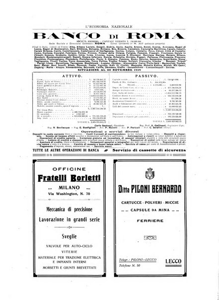 L'economia nazionale rassegna ebdomadaria di politica, commercio, industria, finanza, marina, e assicurazione