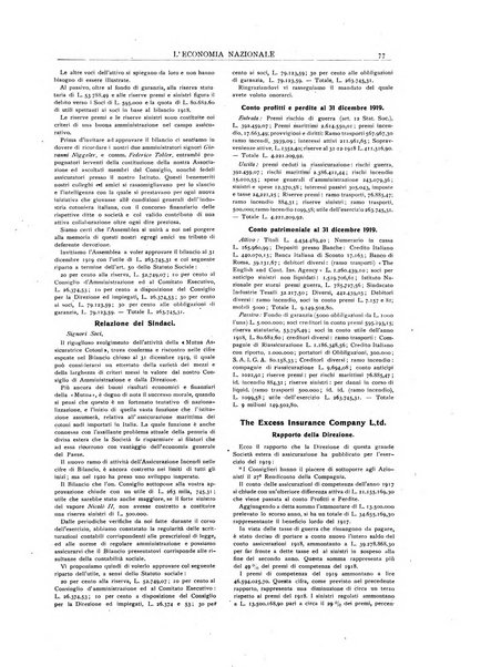 L'economia nazionale rassegna ebdomadaria di politica, commercio, industria, finanza, marina, e assicurazione