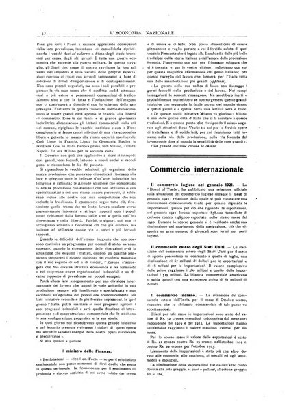 L'economia nazionale rassegna ebdomadaria di politica, commercio, industria, finanza, marina, e assicurazione