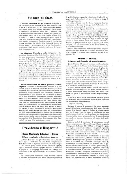 L'economia nazionale rassegna ebdomadaria di politica, commercio, industria, finanza, marina, e assicurazione