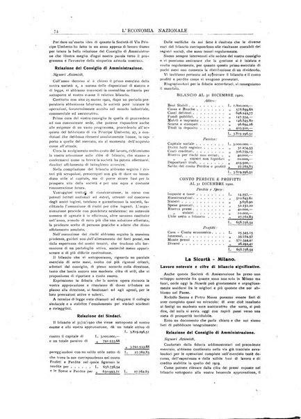 L'economia nazionale rassegna ebdomadaria di politica, commercio, industria, finanza, marina, e assicurazione