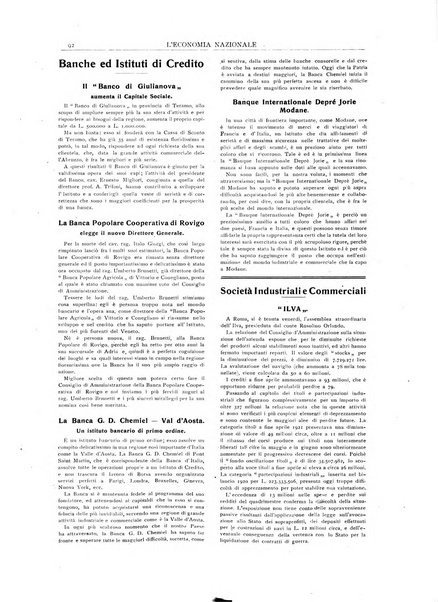 L'economia nazionale rassegna ebdomadaria di politica, commercio, industria, finanza, marina, e assicurazione