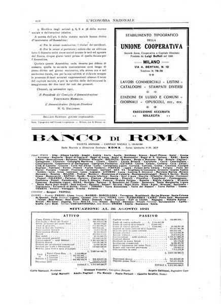 L'economia nazionale rassegna ebdomadaria di politica, commercio, industria, finanza, marina, e assicurazione