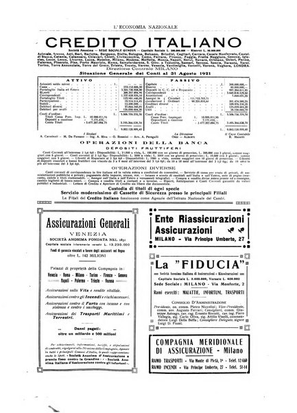 L'economia nazionale rassegna ebdomadaria di politica, commercio, industria, finanza, marina, e assicurazione