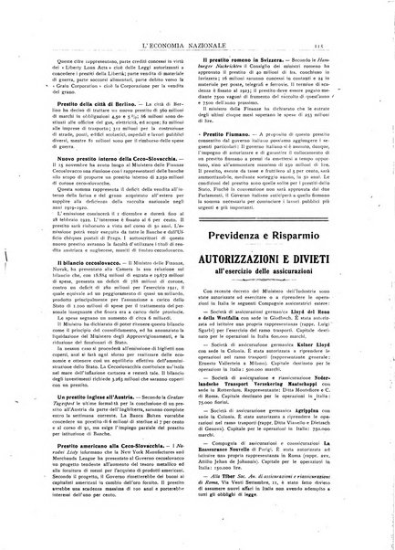 L'economia nazionale rassegna ebdomadaria di politica, commercio, industria, finanza, marina, e assicurazione