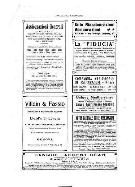 L'economia nazionale rassegna ebdomadaria di politica, commercio, industria, finanza, marina, e assicurazione