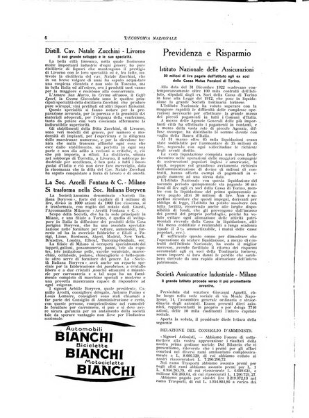 L'economia nazionale rassegna ebdomadaria di politica, commercio, industria, finanza, marina, e assicurazione