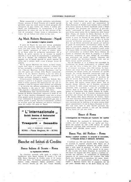 L'economia nazionale rassegna ebdomadaria di politica, commercio, industria, finanza, marina, e assicurazione