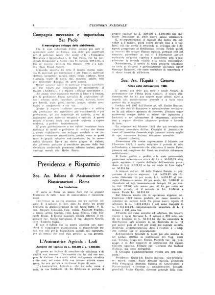 L'economia nazionale rassegna ebdomadaria di politica, commercio, industria, finanza, marina, e assicurazione