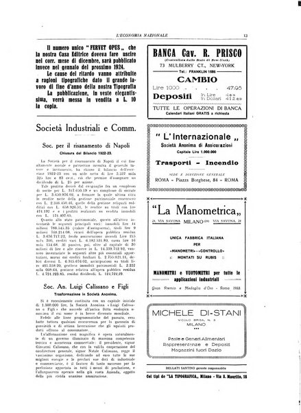 L'economia nazionale rassegna ebdomadaria di politica, commercio, industria, finanza, marina, e assicurazione