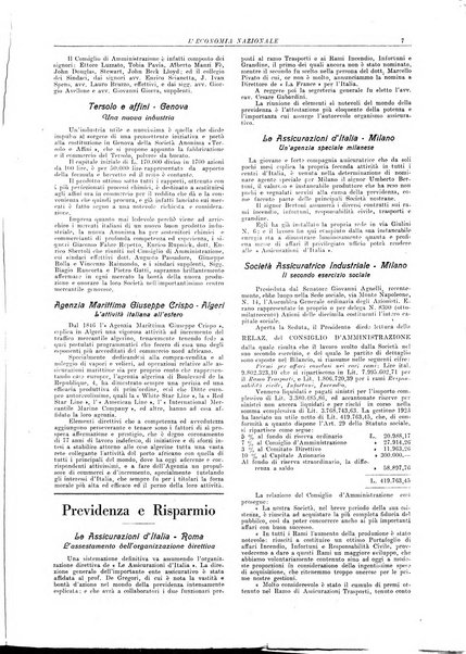 L'economia nazionale rassegna ebdomadaria di politica, commercio, industria, finanza, marina, e assicurazione