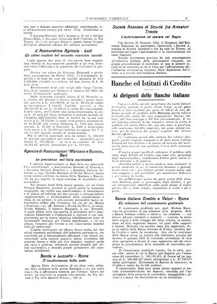 L'economia nazionale rassegna ebdomadaria di politica, commercio, industria, finanza, marina, e assicurazione