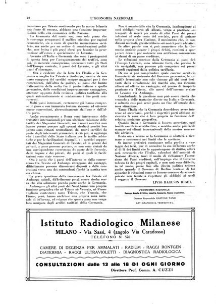 L'economia nazionale rassegna ebdomadaria di politica, commercio, industria, finanza, marina, e assicurazione