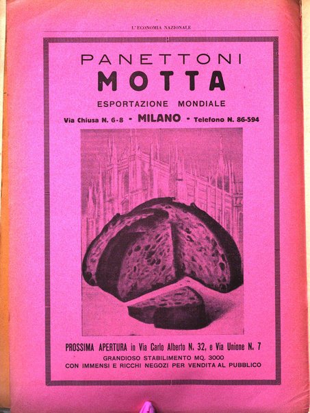 L'economia nazionale rassegna ebdomadaria di politica, commercio, industria, finanza, marina, e assicurazione