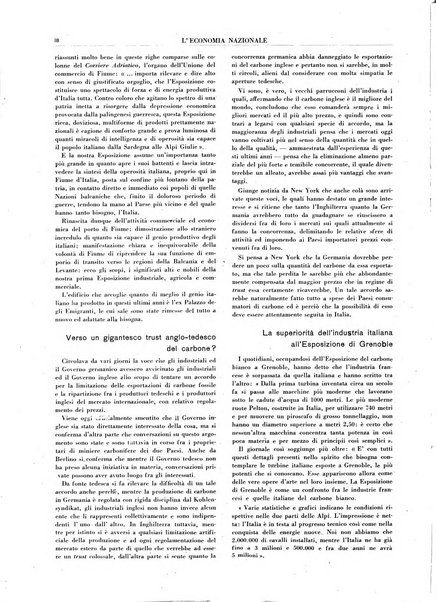 L'economia nazionale rassegna ebdomadaria di politica, commercio, industria, finanza, marina, e assicurazione