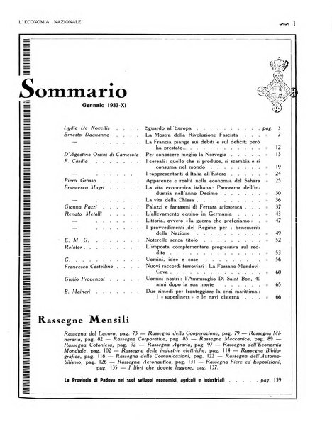 L'economia nazionale rassegna ebdomadaria di politica, commercio, industria, finanza, marina, e assicurazione