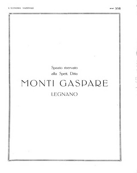 L'economia nazionale rassegna ebdomadaria di politica, commercio, industria, finanza, marina, e assicurazione