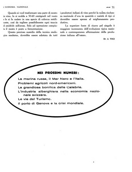 L'economia nazionale rassegna ebdomadaria di politica, commercio, industria, finanza, marina, e assicurazione