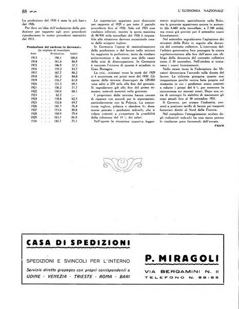 L'economia nazionale rassegna ebdomadaria di politica, commercio, industria, finanza, marina, e assicurazione