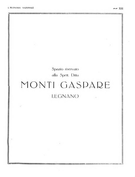 L'economia nazionale rassegna ebdomadaria di politica, commercio, industria, finanza, marina, e assicurazione