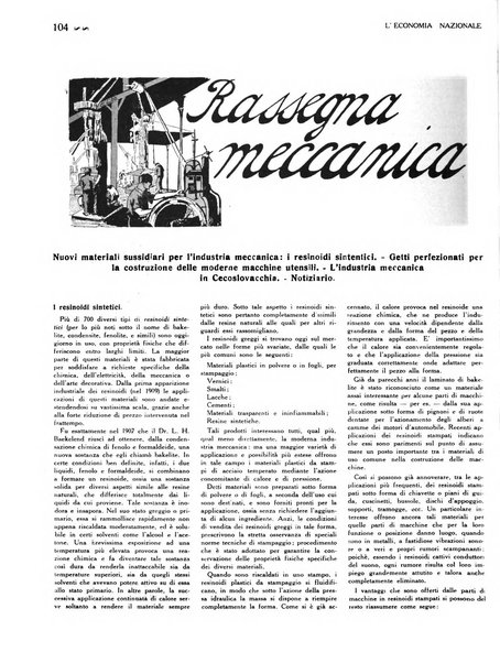 L'economia nazionale rassegna ebdomadaria di politica, commercio, industria, finanza, marina, e assicurazione