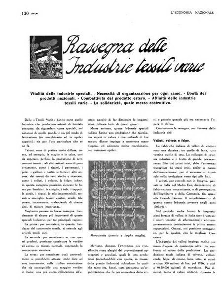 L'economia nazionale rassegna ebdomadaria di politica, commercio, industria, finanza, marina, e assicurazione