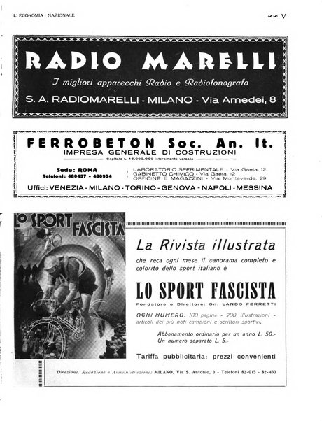 L'economia nazionale rassegna ebdomadaria di politica, commercio, industria, finanza, marina, e assicurazione