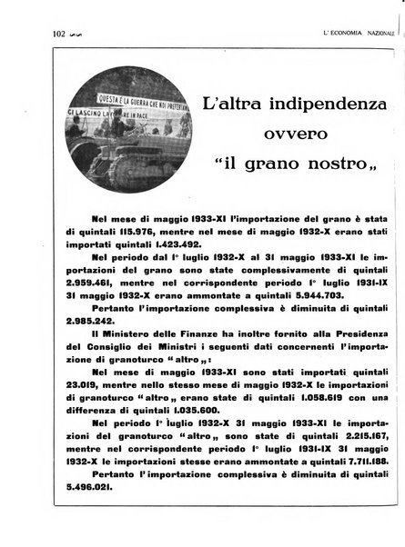 L'economia nazionale rassegna ebdomadaria di politica, commercio, industria, finanza, marina, e assicurazione