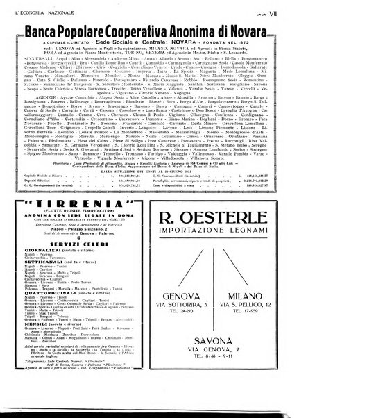 L'economia nazionale rassegna ebdomadaria di politica, commercio, industria, finanza, marina, e assicurazione